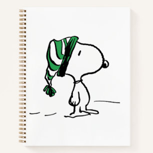 Peanuts   Snoopy Green Snow Cap Notebook