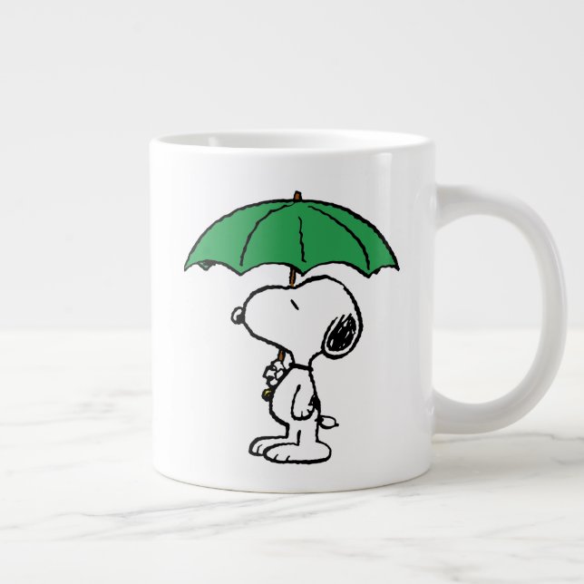 Peanuts | Snoopy Green Umbrella Large Coffee Mug (Right)