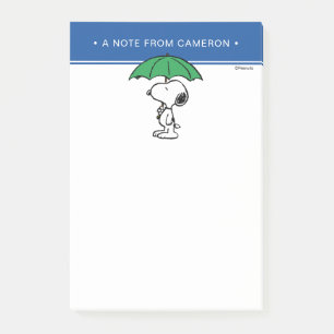 Peanuts   Snoopy Green Umbrella Post-it Notes