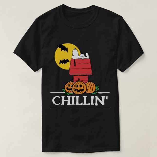 Peanuts | Snoopy Halloween Doghouse T-Shirt (Design Front)
