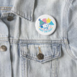PEANUTS | Snoopy Happy Birthday Balloons 2 Inch Round Button<br><div class="desc">Check out this fun Peanuts Snoopy birthday gift wrap. Wrap any birthday gift and personalize with a name.</div>