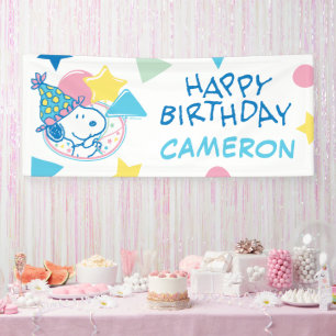 PEANUTS   Snoopy Happy Birthday Balloons Banner