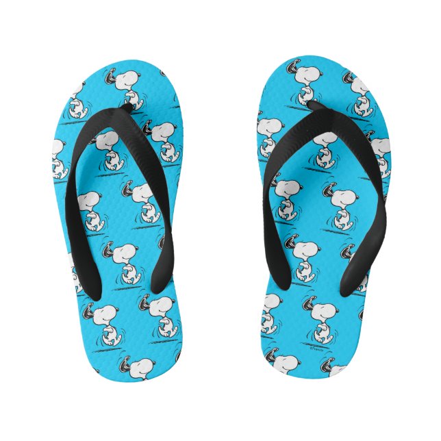Peanuts | Snoopy Happy Dance Kid's Flip Flops (Footbed)