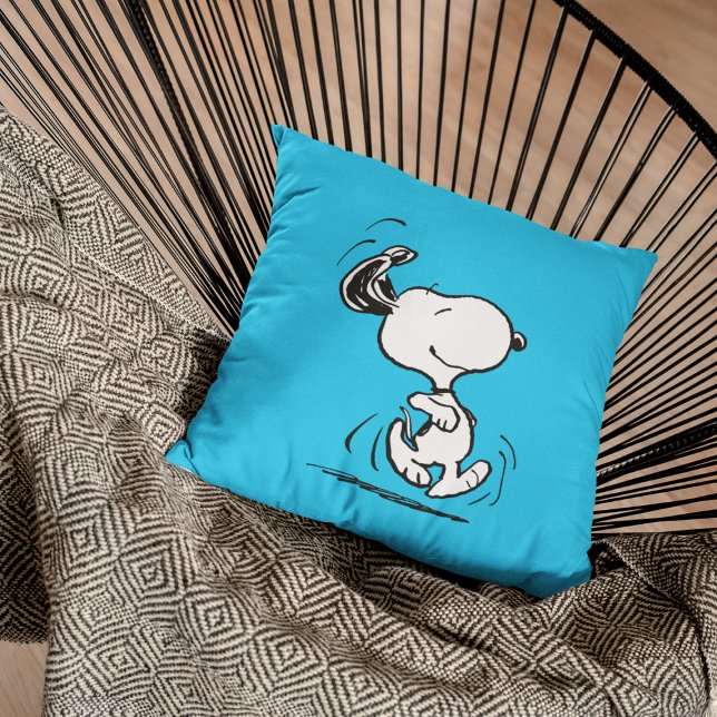 Peanuts | Snoopy Happy Dance Throw Pillow (Creator Uploaded)