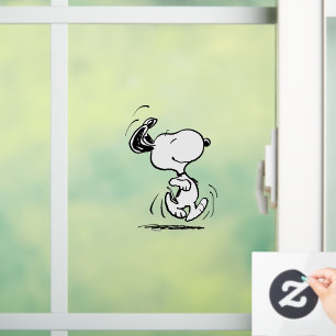 Peanuts   Snoopy Happy Dance Window Cling
