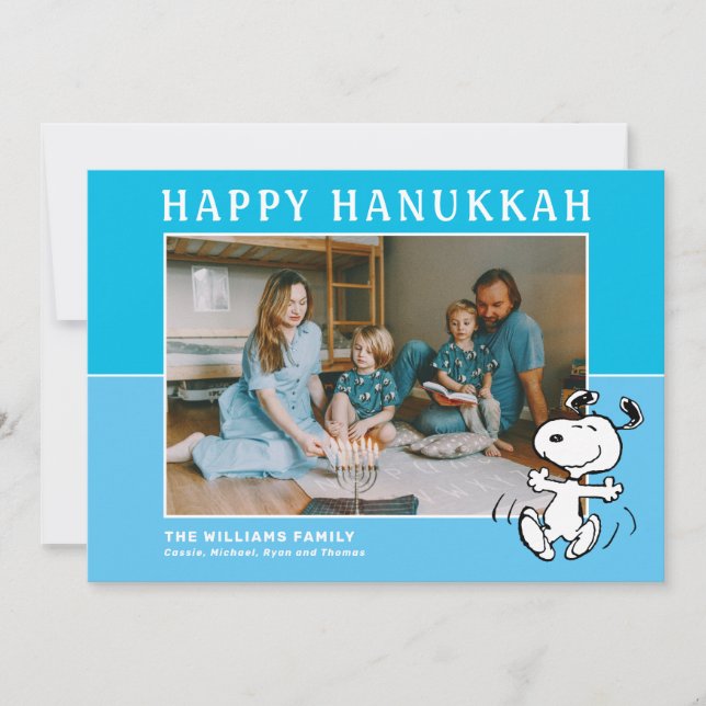 Peanuts | Snoopy Happy Hanukkah Holiday Card (Front)