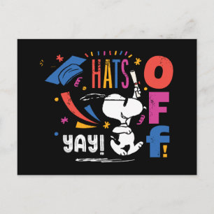 Peanuts Snoopy Hats Off To You Graduation Congrats Postcard