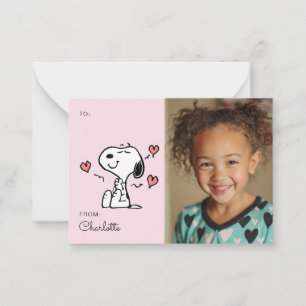 Peanuts   Snoopy Heart Photo Valentine Card