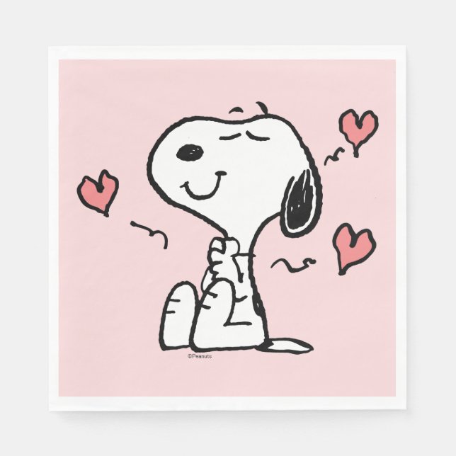 Peanuts | Snoopy Hearts Napkin (Front)
