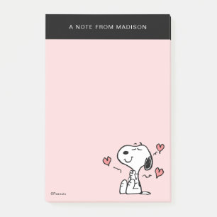 Peanuts   Snoopy Hearts Post-it Notes
