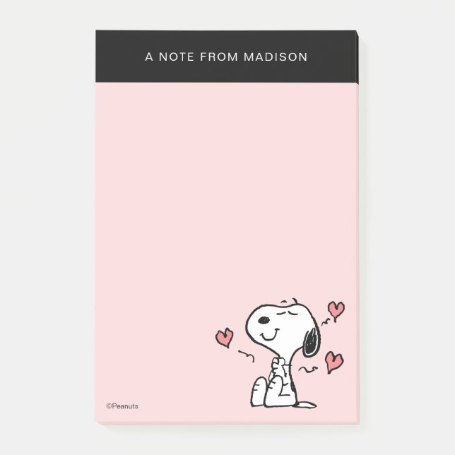 Peanuts | Snoopy Hearts Post-it Notes (Front)