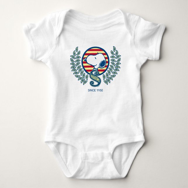 Peanuts | Snoopy Heraldry Baby Bodysuit (Front)