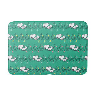 Peanuts   Snoopy Ho Ho Ho Christmas Pattern Bath Mat