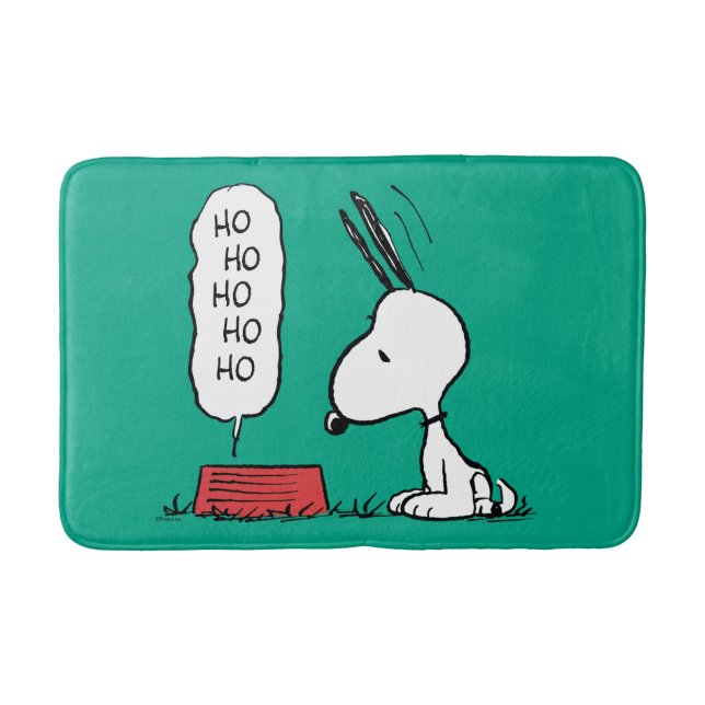Peanuts | Snoopy Ho Ho Ho Food Dish Bath Mat (Front)