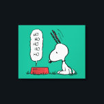 Peanuts | Snoopy Ho Ho Ho Food Dish Canvas Print<br><div class="desc">Snoopy is a cute beagle from the Peanuts comic strip by Charles Schulz. During Christmas,  he often dresses up as Santa Claus,  bringing joy and laughter to everyone.</div>