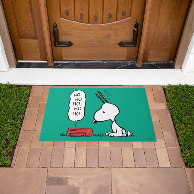Peanuts | Snoopy Ho Ho Ho Food Dish Doormat (Outdoor)