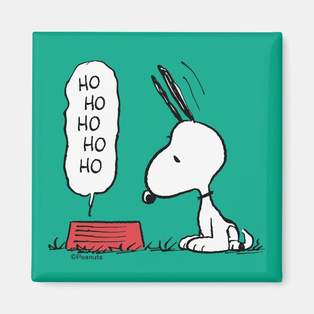 Peanuts | Snoopy Ho Ho Ho Food Dish Magnet (Front)