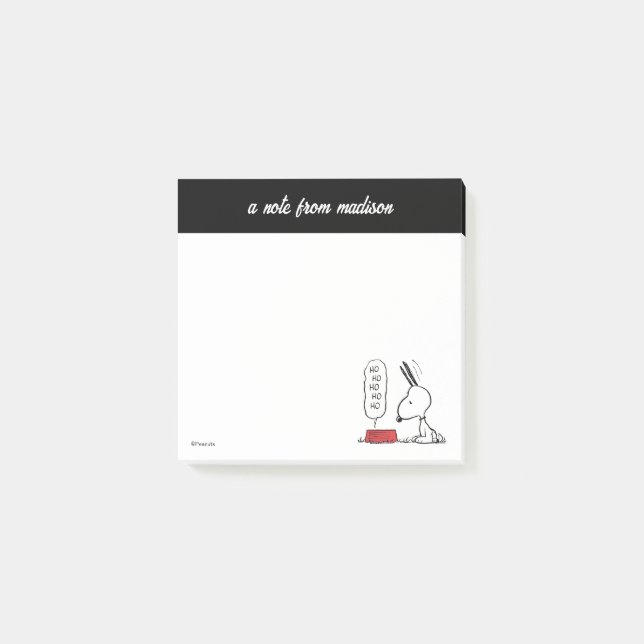 Peanuts | Snoopy Ho Ho Ho Food Dish Post-it Notes (Front)
