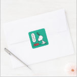 Peanuts | Snoopy Ho Ho Ho Food Dish Square Sticker<br><div class="desc">Snoopy is a cute beagle from the Peanuts comic strip by Charles Schulz. During Christmas,  he often dresses up as Santa Claus,  bringing joy and laughter to everyone.</div>