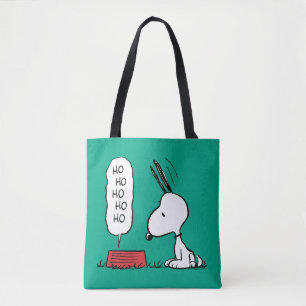 Peanuts   Snoopy Ho Ho Ho Food Dish Tote Bag