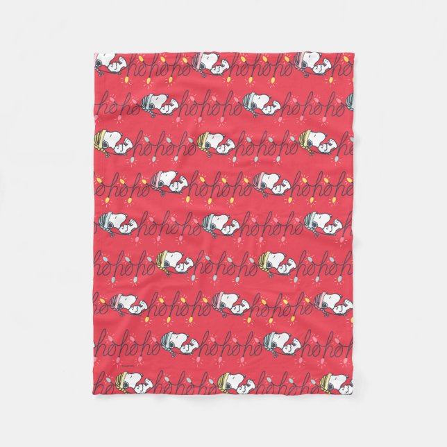 Peanuts | Snoopy Holiday Ho Ho Ho Holiday Fleece Blanket (Front)