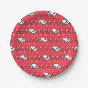 Peanuts   Snoopy Holiday Ho Ho Ho Holiday Pattern Paper Plate