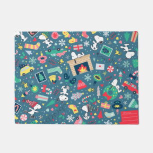 Peanuts   Snoopy Holiday Pattern Doormat