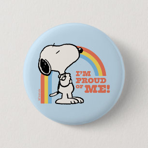Peanuts   Snoopy I'm Proud of Me 2 Inch Round Button