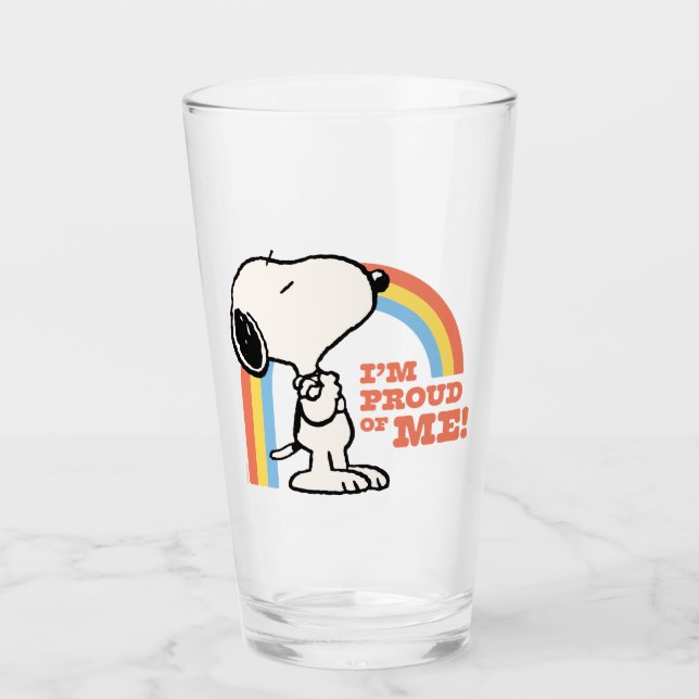 Peanuts | Snoopy I'm Proud of Me Glass (Front)