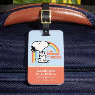 Peanuts   Snoopy I'm Proud of Me Luggage Tag