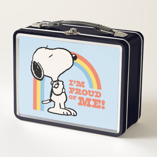 Peanuts | Snoopy I'm Proud of Me Metal Lunch Box (Front)