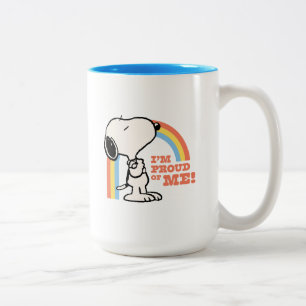Peanuts Snoopy I'm Proud of Me Two-Tone Coffee Mug