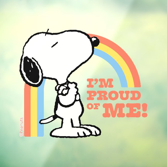 Peanuts | Snoopy I'm Proud of Me Window Cling (Sheet 3)
