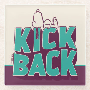 Peanuts   Snoopy Kickback Glass Coaster