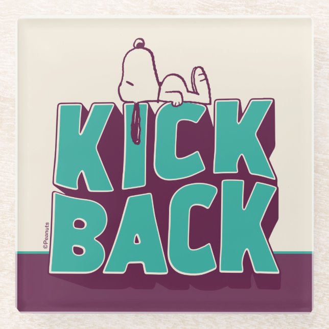 Peanuts | Snoopy Kickback Glass Coaster (Front)