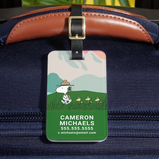Peanuts | Snoopy Leader of the Pack Luggage Tag (Front Insitu 2)