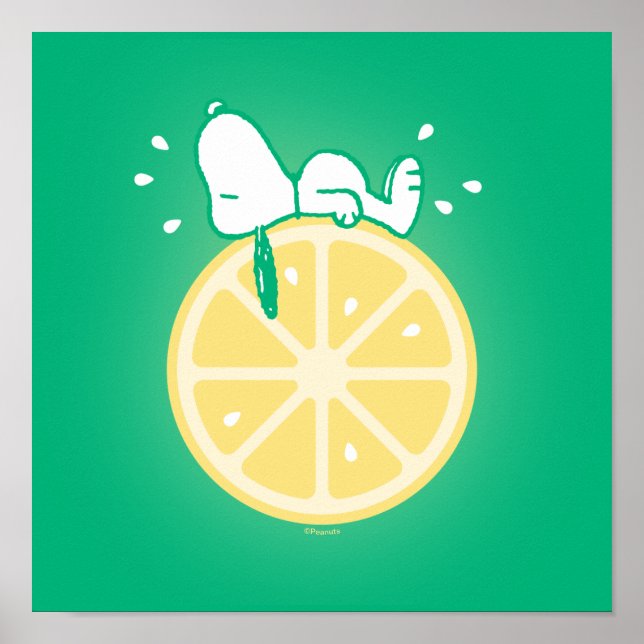 Peanuts Snoopy Lemon Slice Poster (Front)