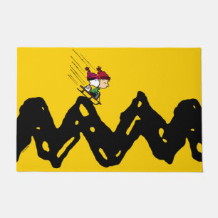 Peanuts   Snoopy & Linus Sled Ride Doormat