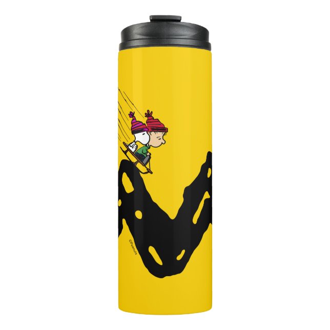 Peanuts | Snoopy & Linus Sled Ride Thermal Tumbler (Front)