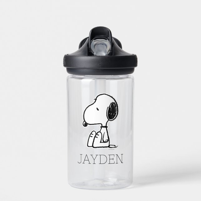 Peanuts | Snoopy Looking Down | Add Your Name Water Bottle (Front)