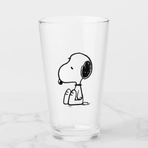 Peanuts Snoopy Looking Down Glass