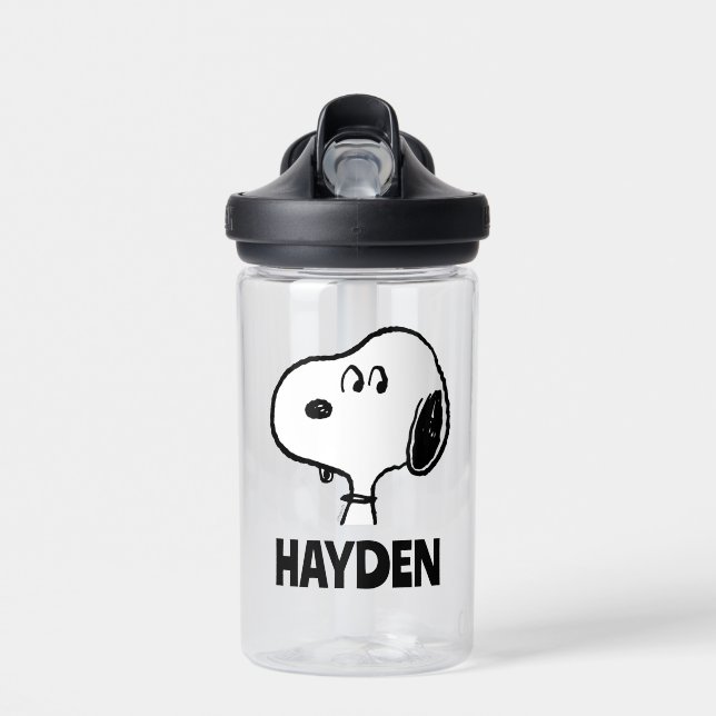 Peanuts | Snoopy Looks | Add Your Name Water Bottle (Front)
