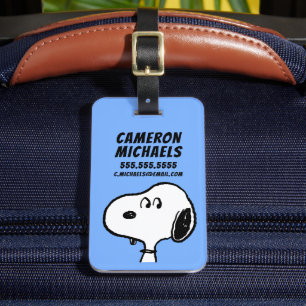 Peanuts Snoopy Looks Luggage Tag
