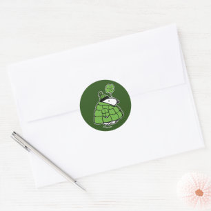 Peanuts   Snoopy Lucky Clover Classic Round Sticker