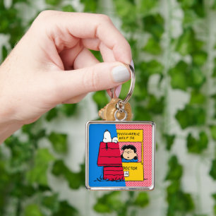 Peanuts   Snoopy & Lucy Half & Half Keychain