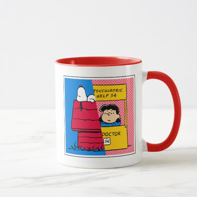 Peanuts | Snoopy & Lucy Half & Half Mug (Right)