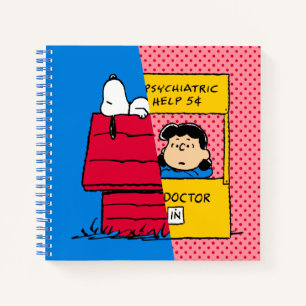 Peanuts   Snoopy & Lucy Half & Half Notebook