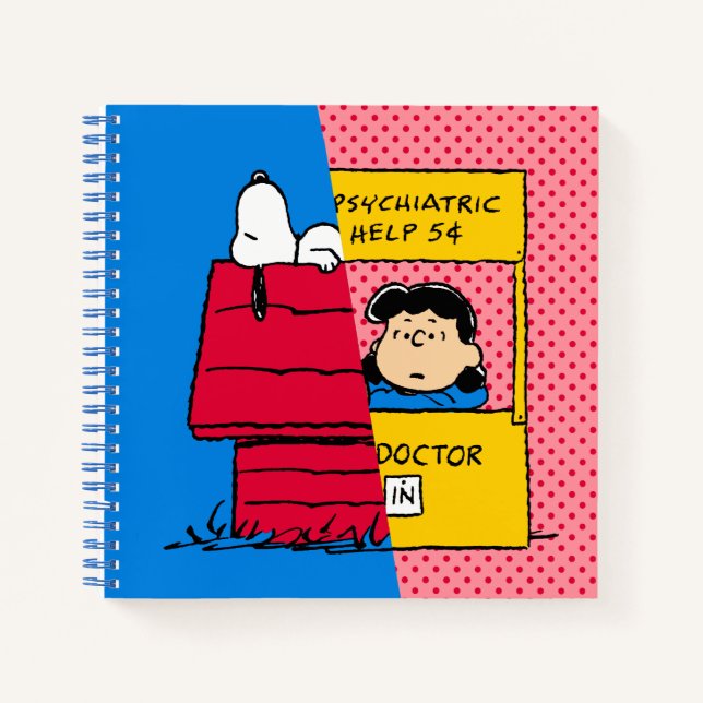Peanuts | Snoopy & Lucy Half & Half Notebook (Front)