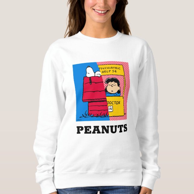 Peanuts | Snoopy & Lucy Half & Half Sweatshirt (Front)