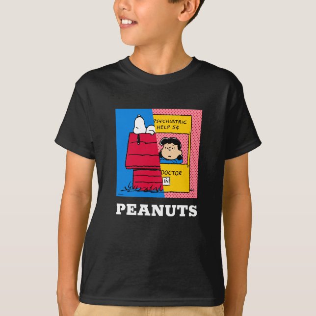 Peanuts | Snoopy & Lucy Half & Half T-Shirt (Front)